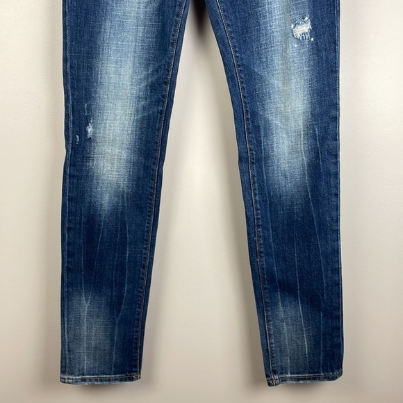 Rerock for Express Jeans Size 8 Distressed/Paint Stretch Skinny - Picture 3 of 14